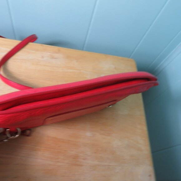 Coach Leather Crossbody Bag Wristlet Red - Picture 12 of 12